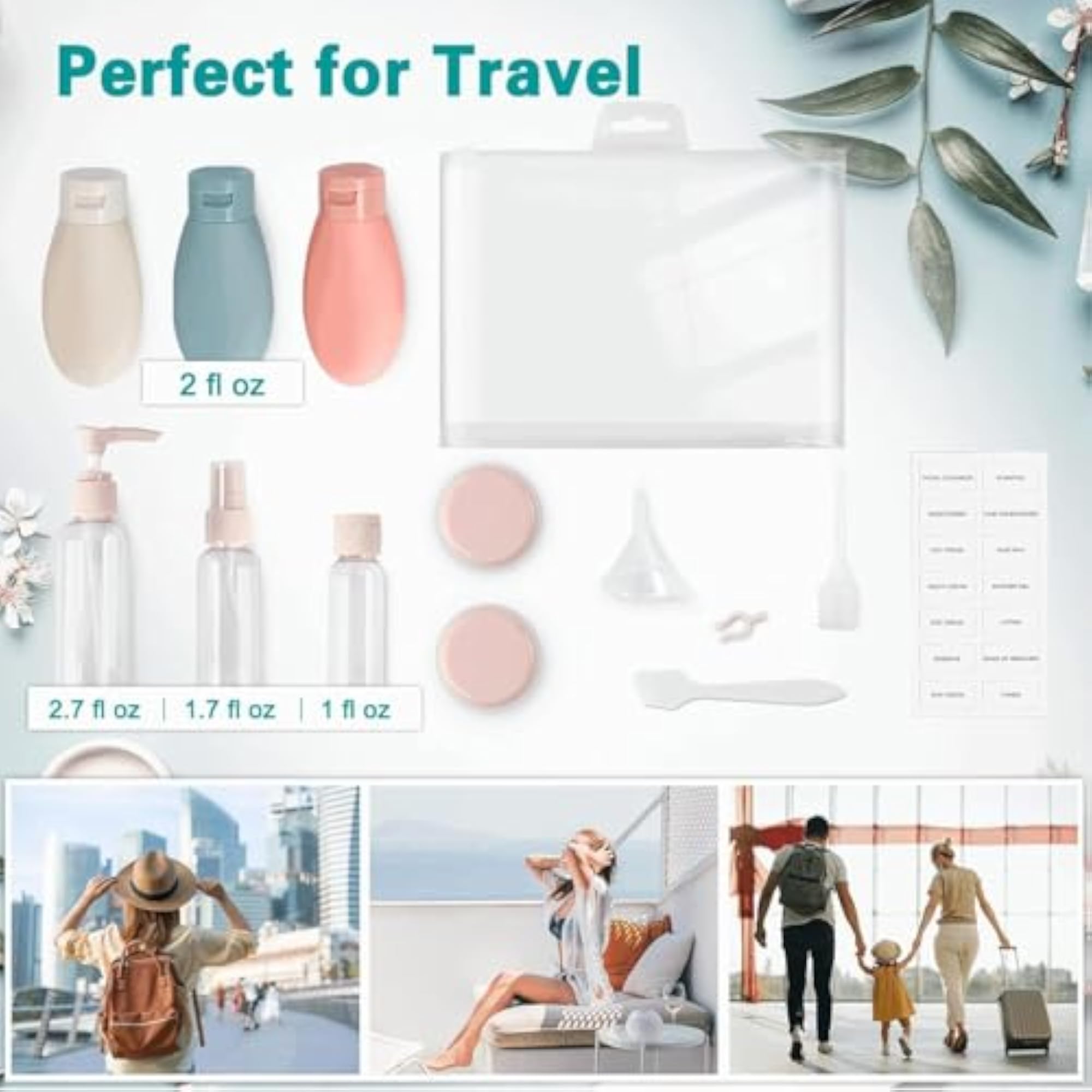 Travel Accessories for Long Trips Shampoo Bottle Set